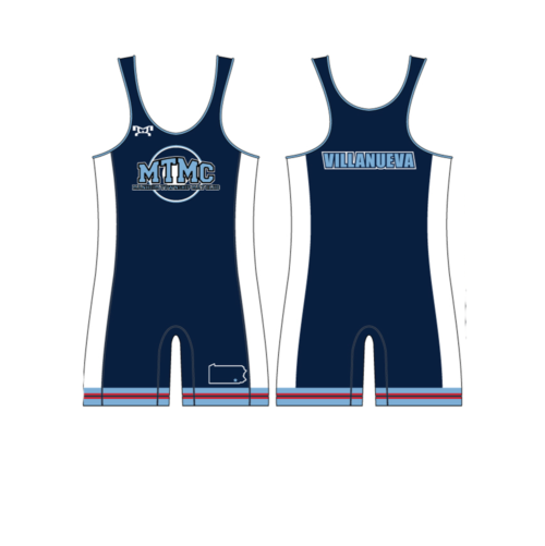 Manheim Township Mat Club  Custom Navy Singlet With Name