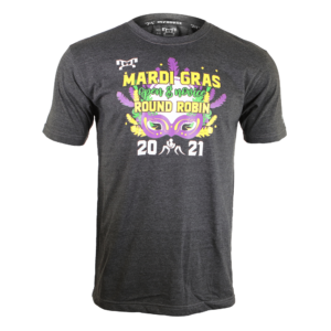 Mardi Gras Round Robin Custom Black T-Shirt