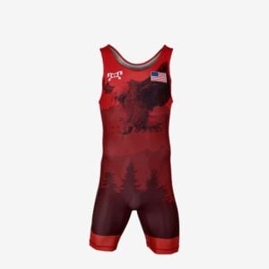 Mens Red Soaring Eagle Singlet