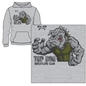 Top Dogs Wrestling Club Custom Grey Spot Sub Hoodie