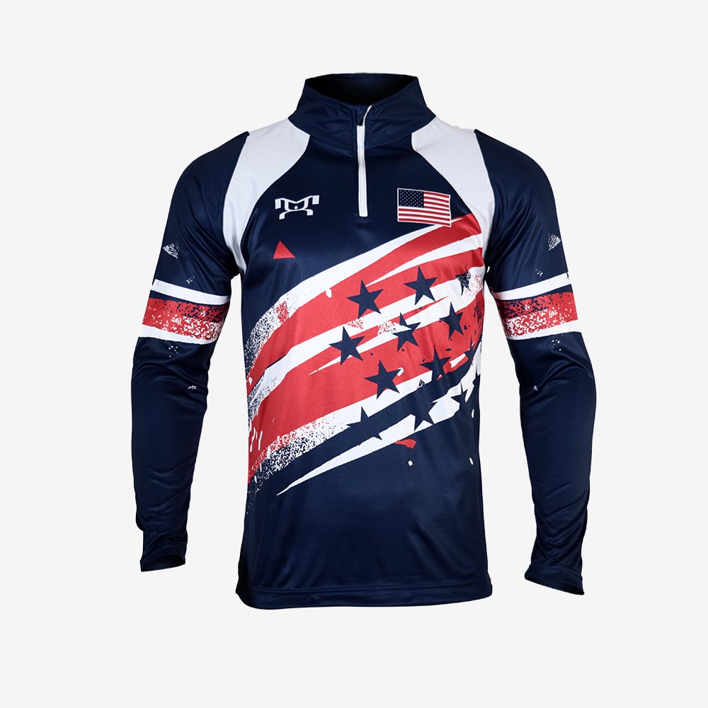 MyHouse Navy Shooting Star Quarter Zip – MyHOUSE Sports Gear