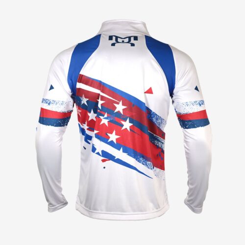 USA White Shooting Star Quarter Zip