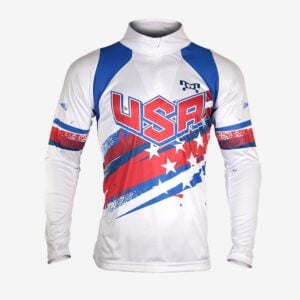 USA White Shooting Star Quarter Zip