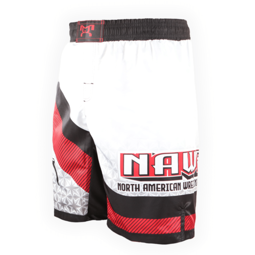 NAWE Sublimated White Fight Shorts - Image 3