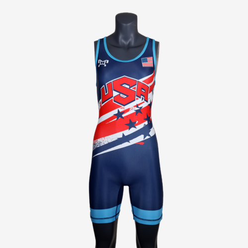 Women's Shooting Star Navy Singlet - Image 2