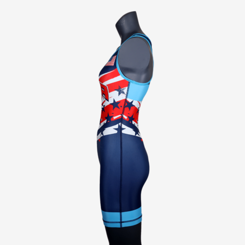 Women's Shooting Star Navy Singlet - Image 11