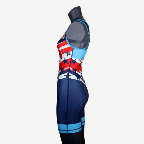 Women's Shooting Star Navy Singlet - Image 12