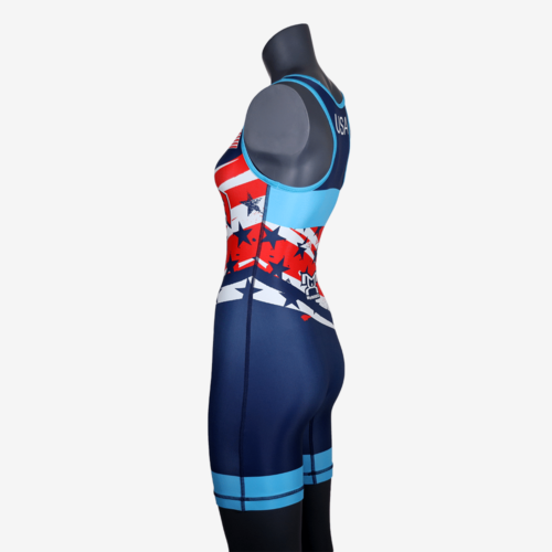 Women's Shooting Star Navy Singlet - Image 13