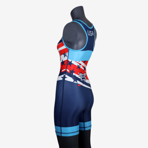 Women's Shooting Star Navy Singlet - Image 14