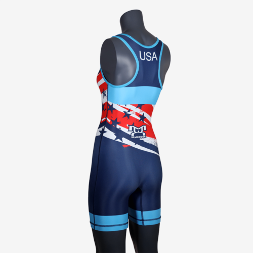 Women's Shooting Star Navy Singlet - Image 15