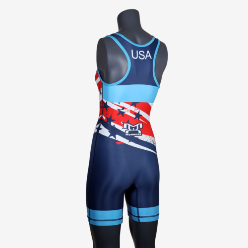 Women's Shooting Star Navy Singlet - Image 16