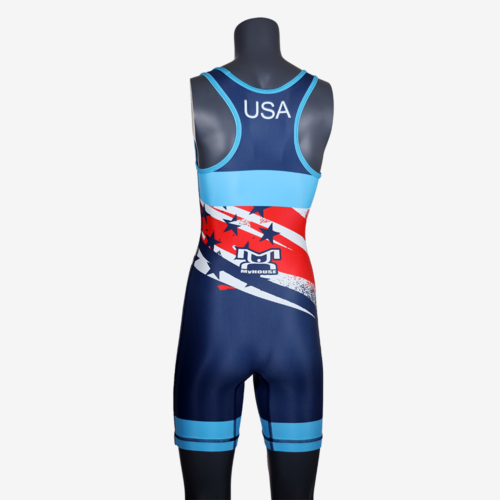 Women's Shooting Star Navy Singlet - Image 17