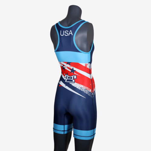 Women's Shooting Star Navy Singlet - Image 20