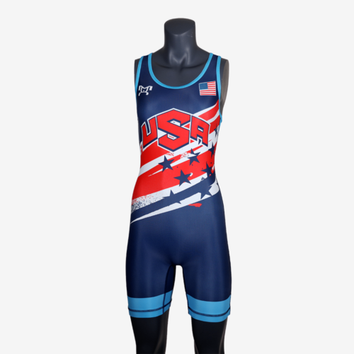 Women's Shooting Star Navy Singlet - Image 3
