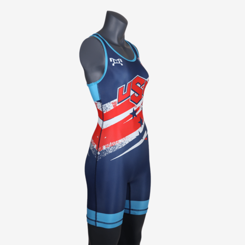 Women's Shooting Star Navy Singlet - Image 26