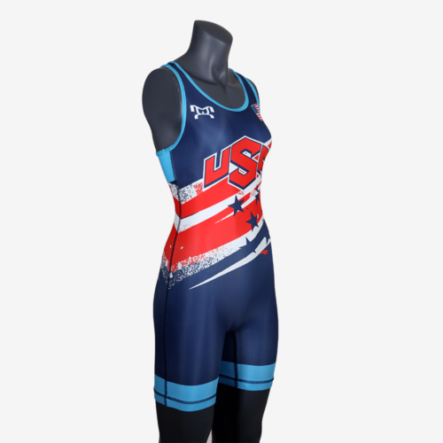 Women's Shooting Star Navy Singlet - Image 27