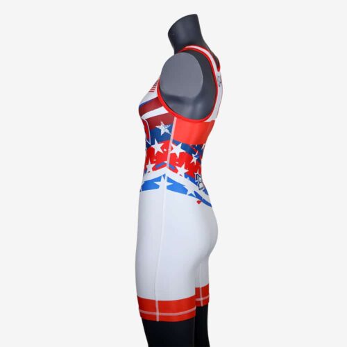 Women's Shooting Star White Singlet - Image 27