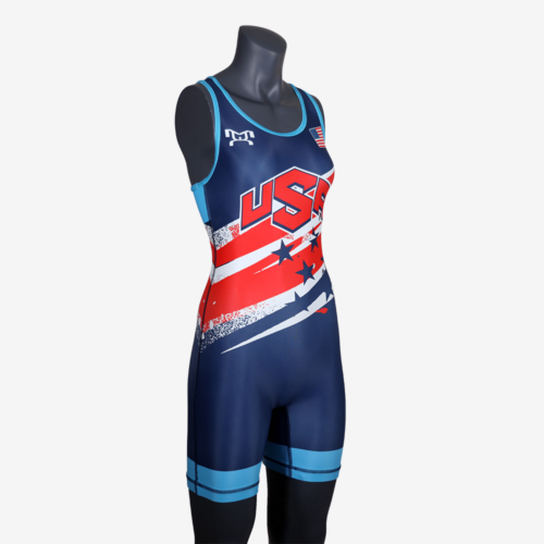 Women's Shooting Star Navy Singlet - Image 28