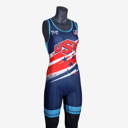 Women's Shooting Star Navy Singlet - Image 29