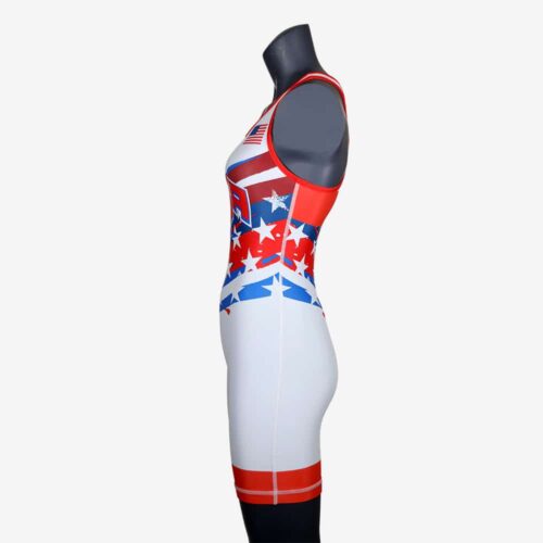 Women's Shooting Star White Singlet - Image 29