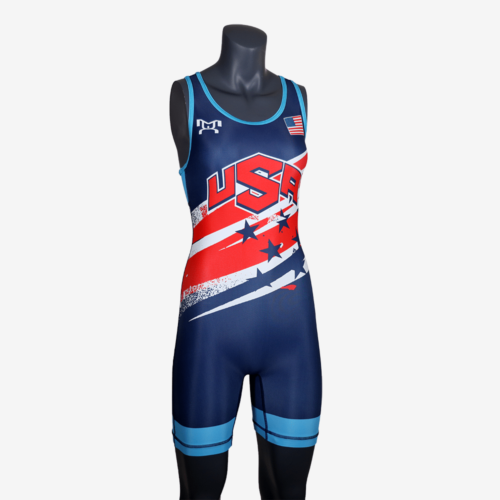 Women's Shooting Star Navy Singlet - Image 30