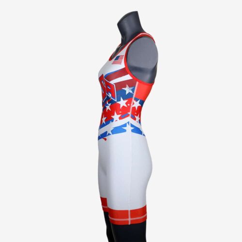 Women's Shooting Star White Singlet - Image 30