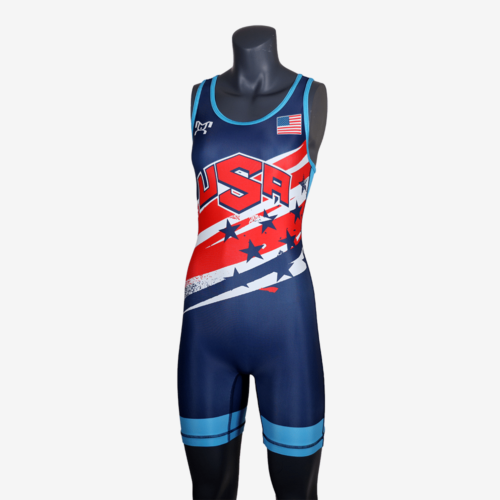 Women's Shooting Star Navy Singlet - Image 4