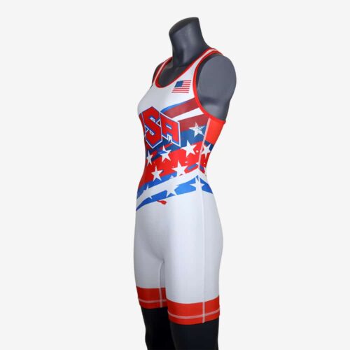 Women's Shooting Star White Singlet - Image 32