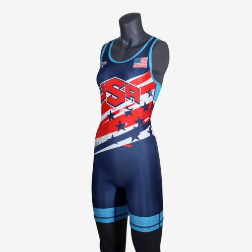 Women's Shooting Star Navy Singlet - Image 6