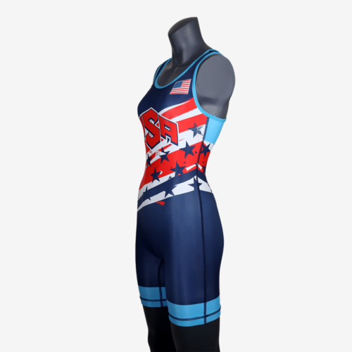 Women's Shooting Star Navy Singlet - Image 8