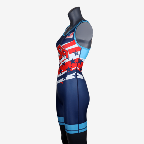 Women's Shooting Star Navy Singlet - Image 9