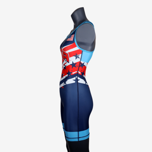 Women's Shooting Star Navy Singlet - Image 10