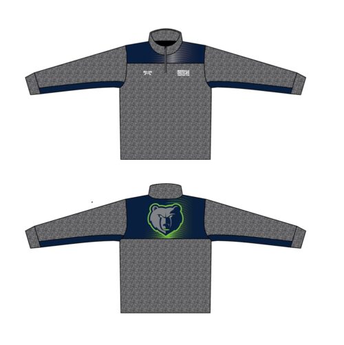 Brooksville Grizzlies Custom Heathered Quarter Zip  ( Heather fabric may vary in color & texture)