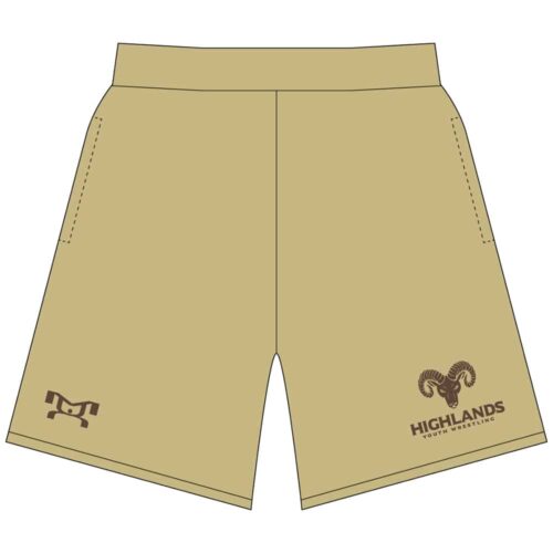 Highlands Youth Gold Custom Mesh Shorts