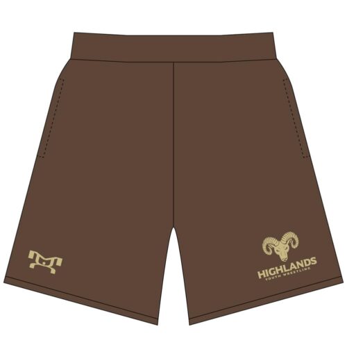 Highlands Youth Brown Custom Mesh Shorts