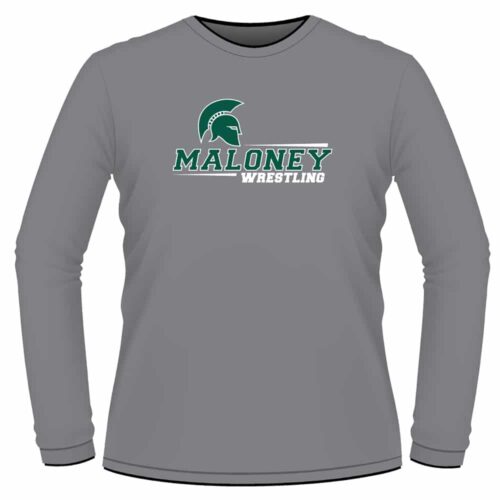 Maloney Long Sleeve Custom Grey T-Shirt