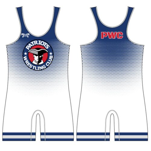 Patriots Wrestling Club Blue Custom Mens Singlet