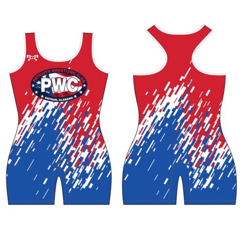 Patriots Wrestling Club Custom Red and Blue Womens Singlet