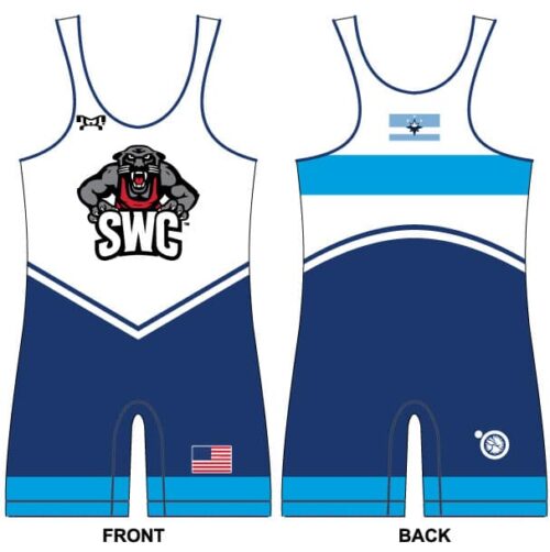 Springfield Wrestling Club Custom Blue Singlet