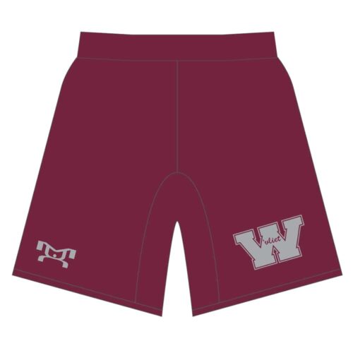 Watervliet Custom Maroon Mesh Shorts