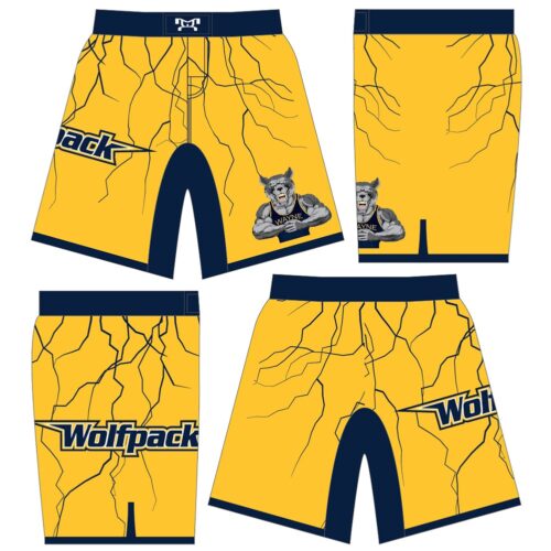 Wayne Wolfpack Custom Gold Fight Short