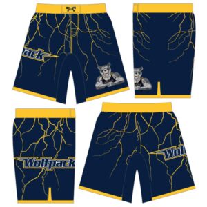 Wayne Wolfpack Custom Navy Fight Shorts