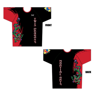 Twin Dragons Sublimated Custom Dri-Fit T-Shirt