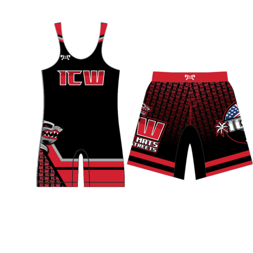 Inner City Wrestling Singlet and Fight shorts Combo