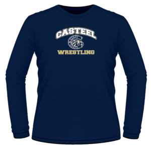 Casteel High School Custom Long Sleeve Blue T-Shirt