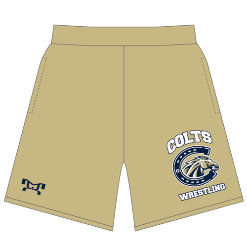 Casteel High School Custom Gold Mesh Shorts