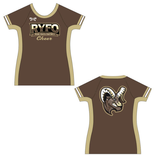 RYFO Cheer Womens Short Sleeve Compression Shirt