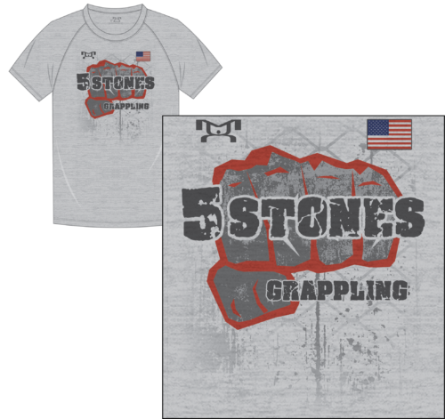 5 Stones Fight Club Grappling Sublimated Decal T-Shirt 2024