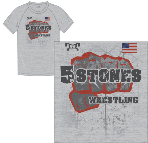 5 Stones Fight Club Wrestling Sublimated Decal T-Shirt 2024