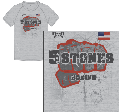 5 Stones Fight Club Boxing Sublimated Decal T-Shirt 2024